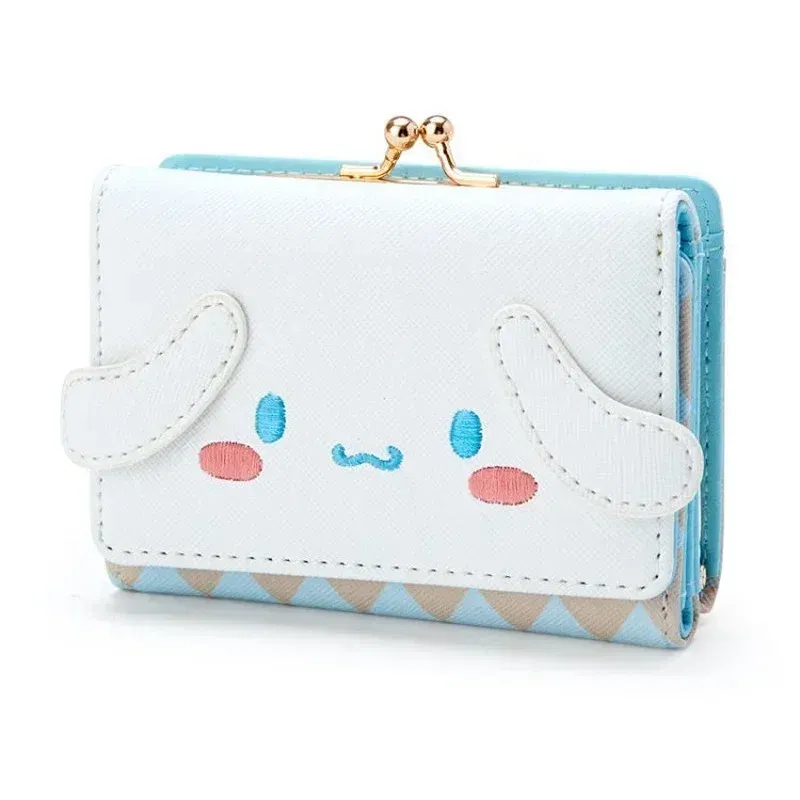 Color: Beige - Hello Kitty Coin Purse Creative Small Wallet Wholesale Mini Purses My Melody Kuromi Keychain Wallet Lipstick Purse Kawaii Clutch