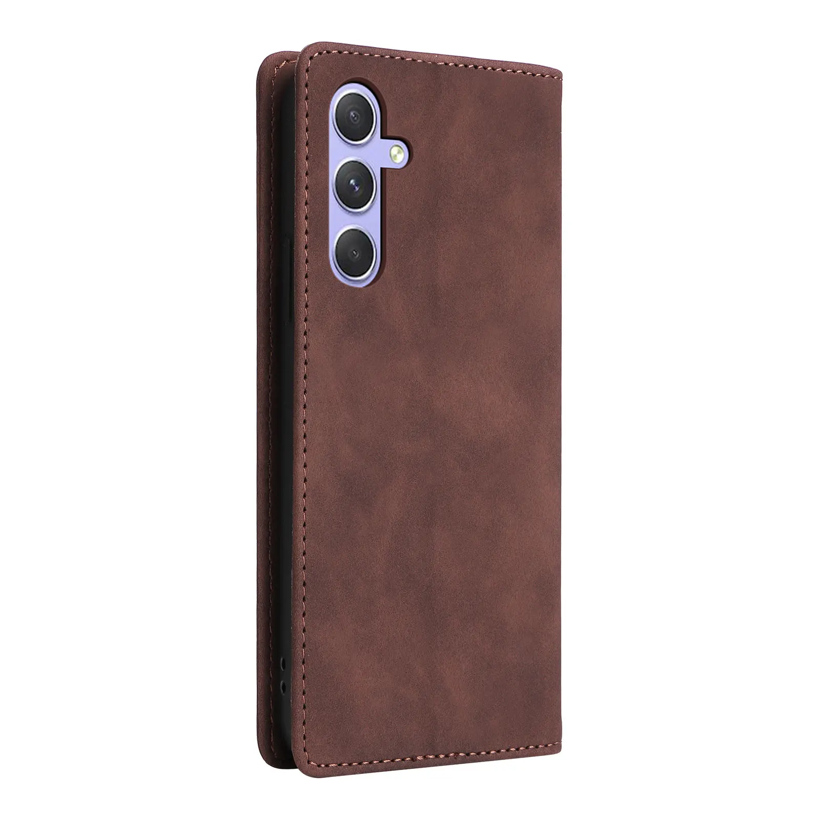 Color: Sky blue, Material: leather - Leather Wallet Case For Samsung Galaxy A15 A05 A14 A24 A34 A54 A13 A23 A33 A53 A73 A52 A32 A22 A12 A72 A03S A04S Flip Book Cover