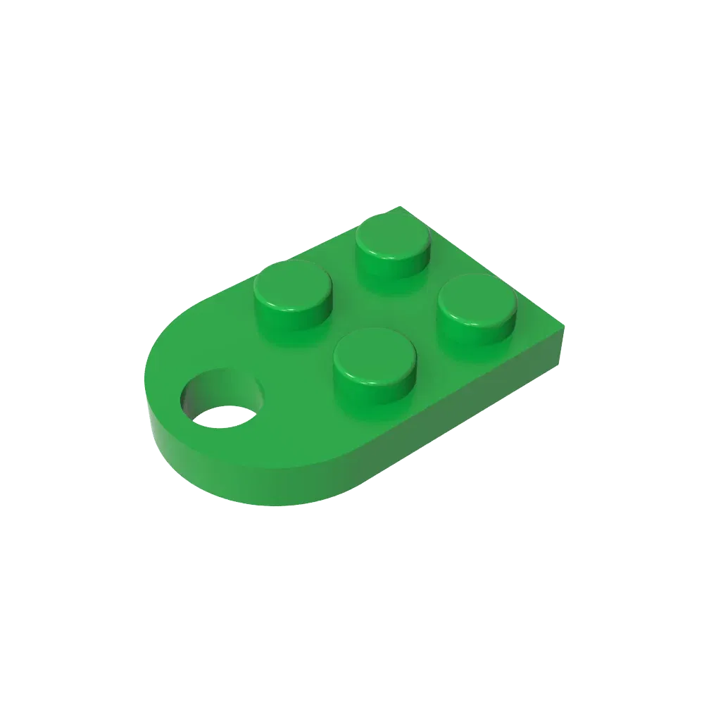 Color: Dark Green - Gobricks 1pcs Moc Bricks Plate Special Parts 3x2 with Hole Compatible with 3176 Assemble Building Block Kids Toys DIY Gift Adult