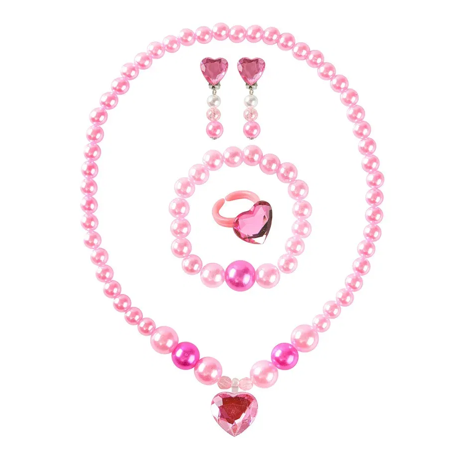 Color: Light Beige - Baby Girls Accessories Princess Peach Accessory Children Pink Headband Crown Wig Necklace Party Aurora Cosplay Dress Up Outfits