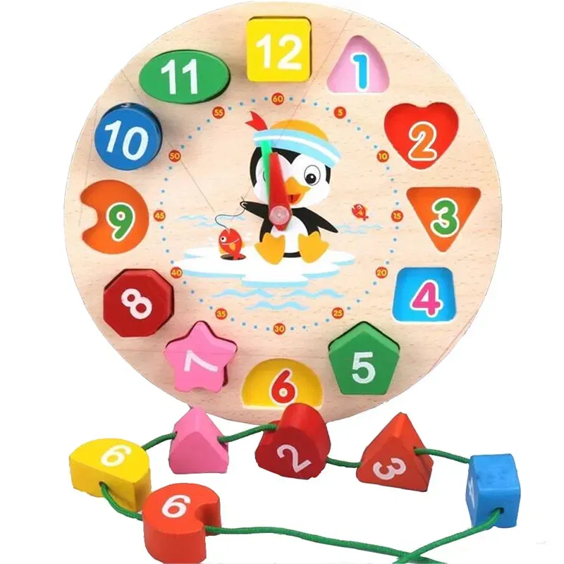 Color: WHITE - Baby Wooden Puzzles Montessori Toys 1 2 Years Toddler Toys Hand Grab Board Alphabet Number Cognition Learning Educational Toys
