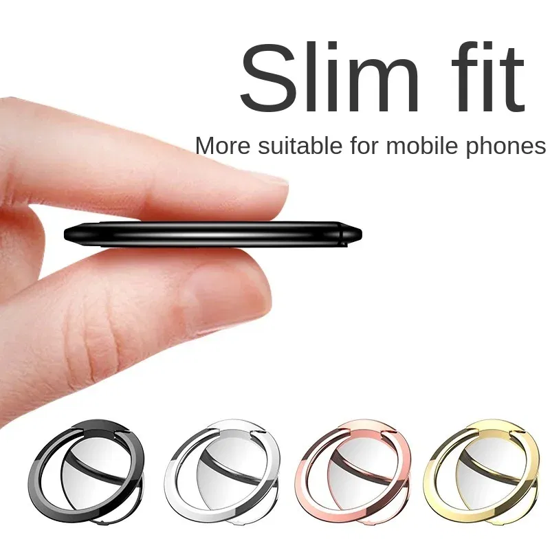 Color: Silver - Phone Ring Holder Universal Luxury Metal 360 Degree Rotation Magnetic Finger Ring Phone Holder For IPhone Samsung Xiaomi HUAWEI