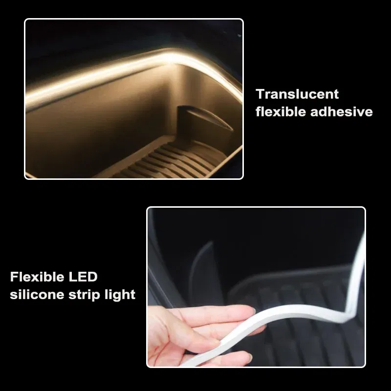 Emitting Color: 3000K Golden - BLALION ?°??°• Frunk Brighten LED Strip Modified Ambient Light For Tesla Model 3 Y S 5M Waterproof Flexible Atmosphere Lamp 트? ??¬ ?•°?„?–?트