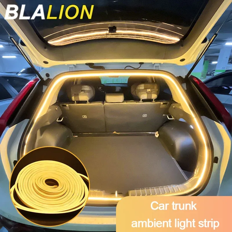 Emitting Color: 3000K Golden - BLALION ?°??°• Frunk Brighten LED Strip Modified Ambient Light For Tesla Model 3 Y S 5M Waterproof Flexible Atmosphere Lamp 트? ??¬ ?•°?„?–?트