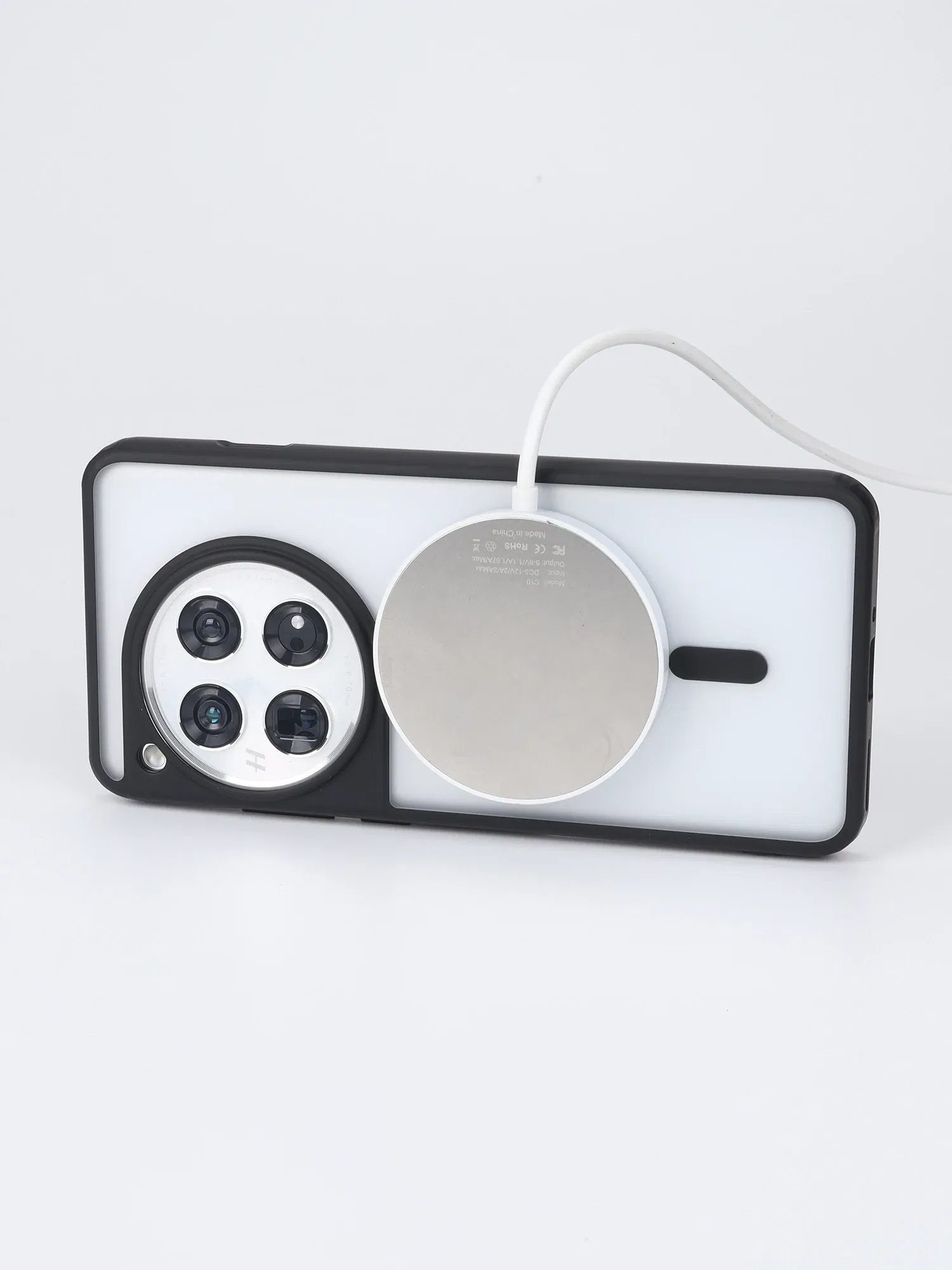 Color: Ivory, Material: ABS - Magnetic Case For OPPO One Plus 12 Shockproof Magsafe Wireless Charging Clear Phone Cover