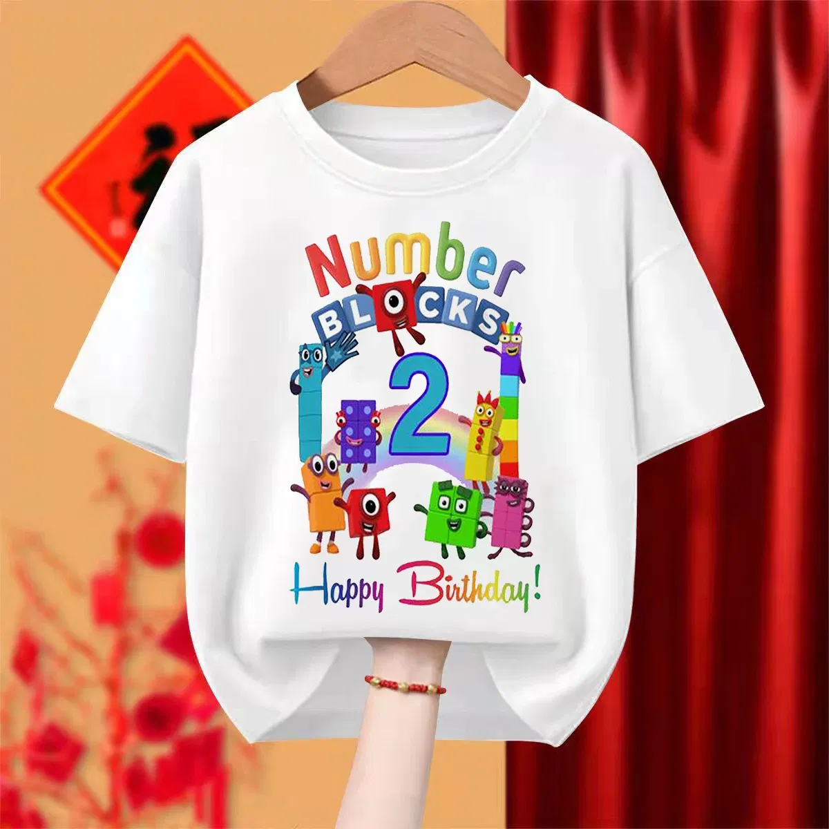 Color: SKY BLUE, Kid Size: 2T - Number 1-9 Boys Girls Cartoon Print Short Sleeve T-Shirts Children's Tshirt Birthday Gift T Shirt Funny Tops Kids Hip Hop Tees