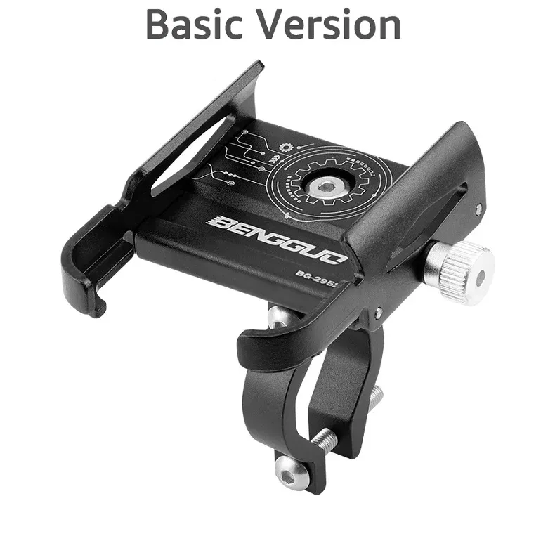 Color: black - Untoom Motorcycle Scooter Phone Mount Stand Bicycle Holder Aluminum Alloy Adjustable Bike Phone Bracket Cycling Accessories