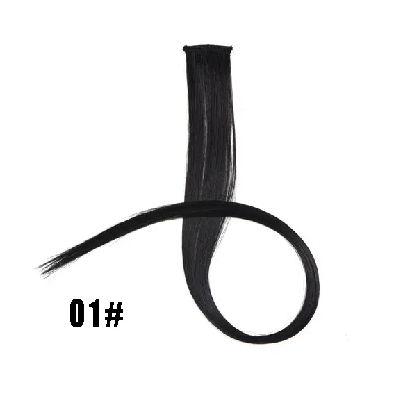 Color: T1B/613, Stretched Length: 22inches - Synthetic Clip-in Hair Extensions 22" Long Colorful Straight Hair Pieces Synthetic Hairpieces for Daily Festival Party