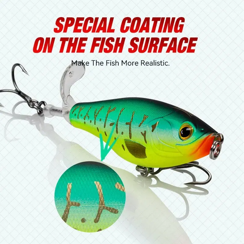 Size: 120mm, Color: Sauce purple - Kingdom Topwater Propeller Pencil Bait Popper Whopper Plopper 90mm 11g 110mm 17g Artificial Wobblers For Bass Pike Hard Lures