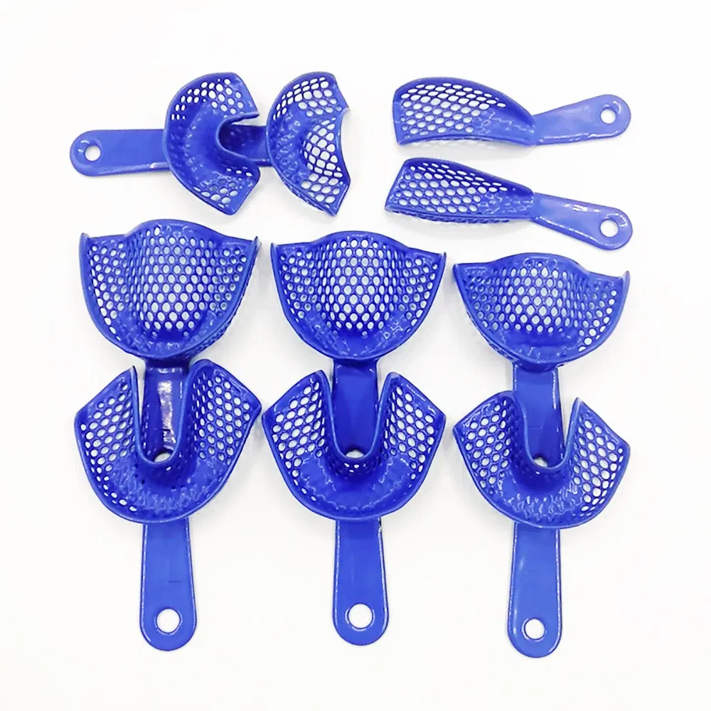 Color: Pink - Dental Impressions Tray Plastic-Steel Teeth Holders Dentistry Instrument Oral Hygiene Dentist Materials Dental Trays Tools