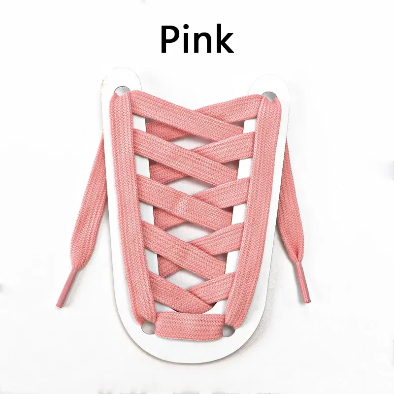 Color: Pink, Ships From: CHINA, Length: 100cm - 1 Pair Flat Shoelaces for Sneakers Rugged Wear-resistant Classic Canvas Sports Shoe Laces Women Men Shoelace Solid Double Cotton