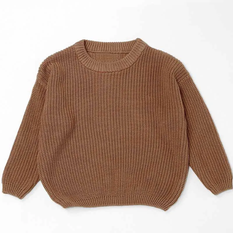 Color: Dark Khaki, Size: XS, Age Range: 0-3M - Personalized sweaters for cherished babies.Celebrate your little one's name with unique, custom-made thick knitted sweaters