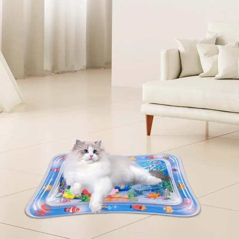 Color: Yellow, Ships From: CHINA - Thickened Water Sensory Mat Interactive And Engaging Experience For Pets And Kids Coolling Sensor Water Playmat Cat Dog Supplies