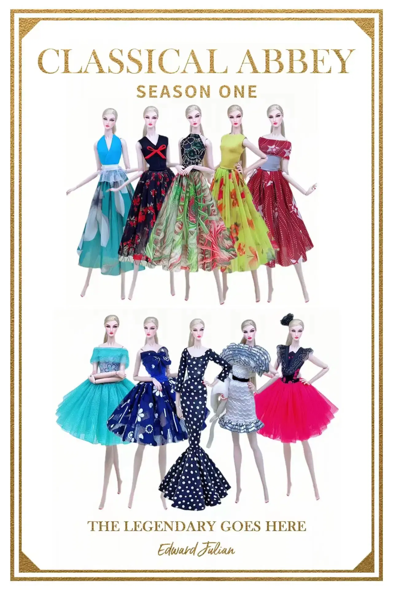 Color: Sky blue - for winter clothes for barbie dolls