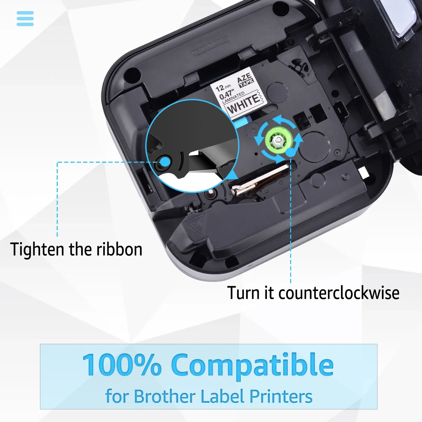 Color: green, Width: 6mm - Greencycle 10PK TZe 231 Label cassettes Compatible for Brother Ptouch Printer Black on white Label tape 6mm 9mm 12mm 18mm 24mm
