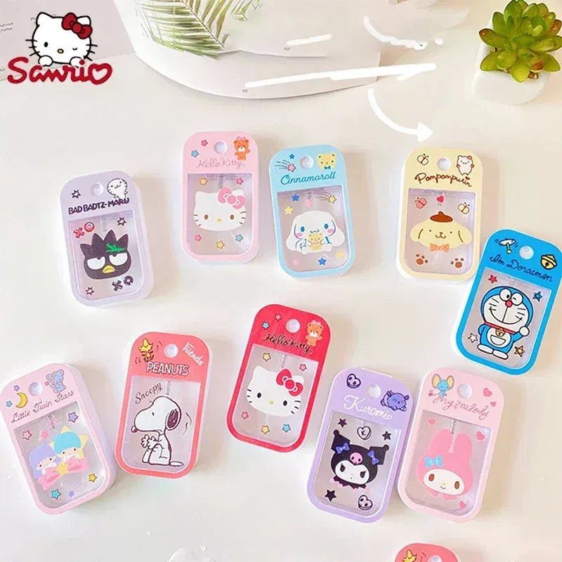 Color: Black - Hello Kitty Bottle Travel Perfume Refillable Sanrio Melody Alcohol  Kawaii Kuromi Cinnamoroll  Gifts Boys Kids Girls Childrens