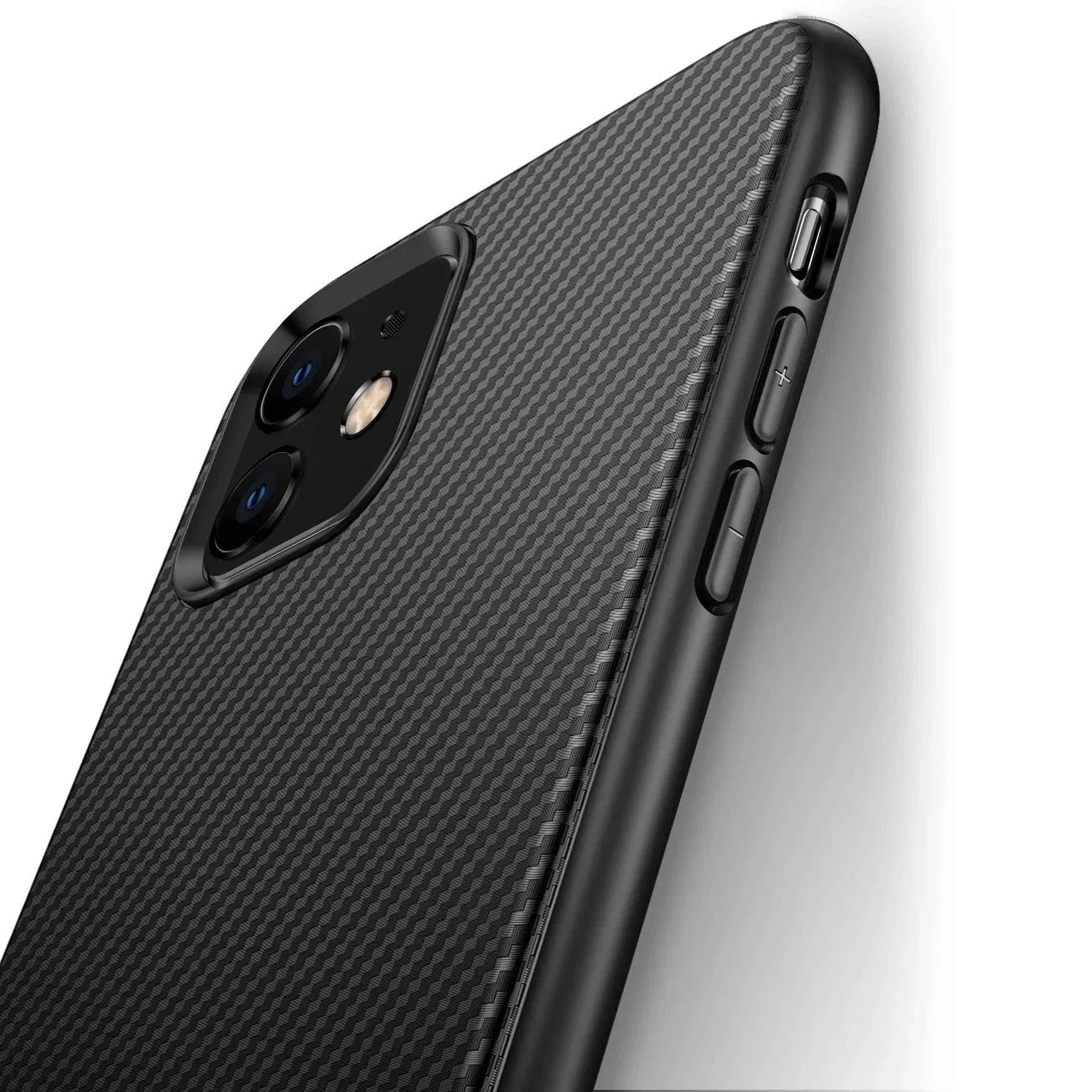 Color: black, Material: CANVAS - Luxury Carbon Fiber Silicone Case for iPhone 13 11 12 14 15 16Pro Max XSMAX XR XS  X SE 5 6 6S 7 8 14Plus  Protective Soft Cover