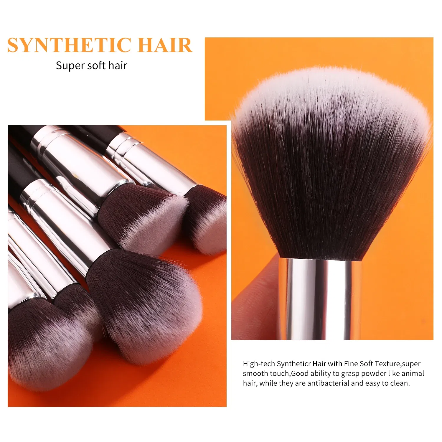 Handle Color: GRAY, Ships From: CHINA - BEILI Makeup Brush Set with Holder 30-42Pcs Professional Foundation Powder Blush Eyeshadow Blending Brushes Kit Make Up Tools