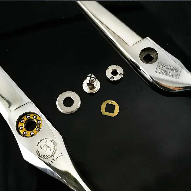 Color: Green - TITAN Professional hair scissors set   hairdressing salon cutting tools barber shears 6.0inch