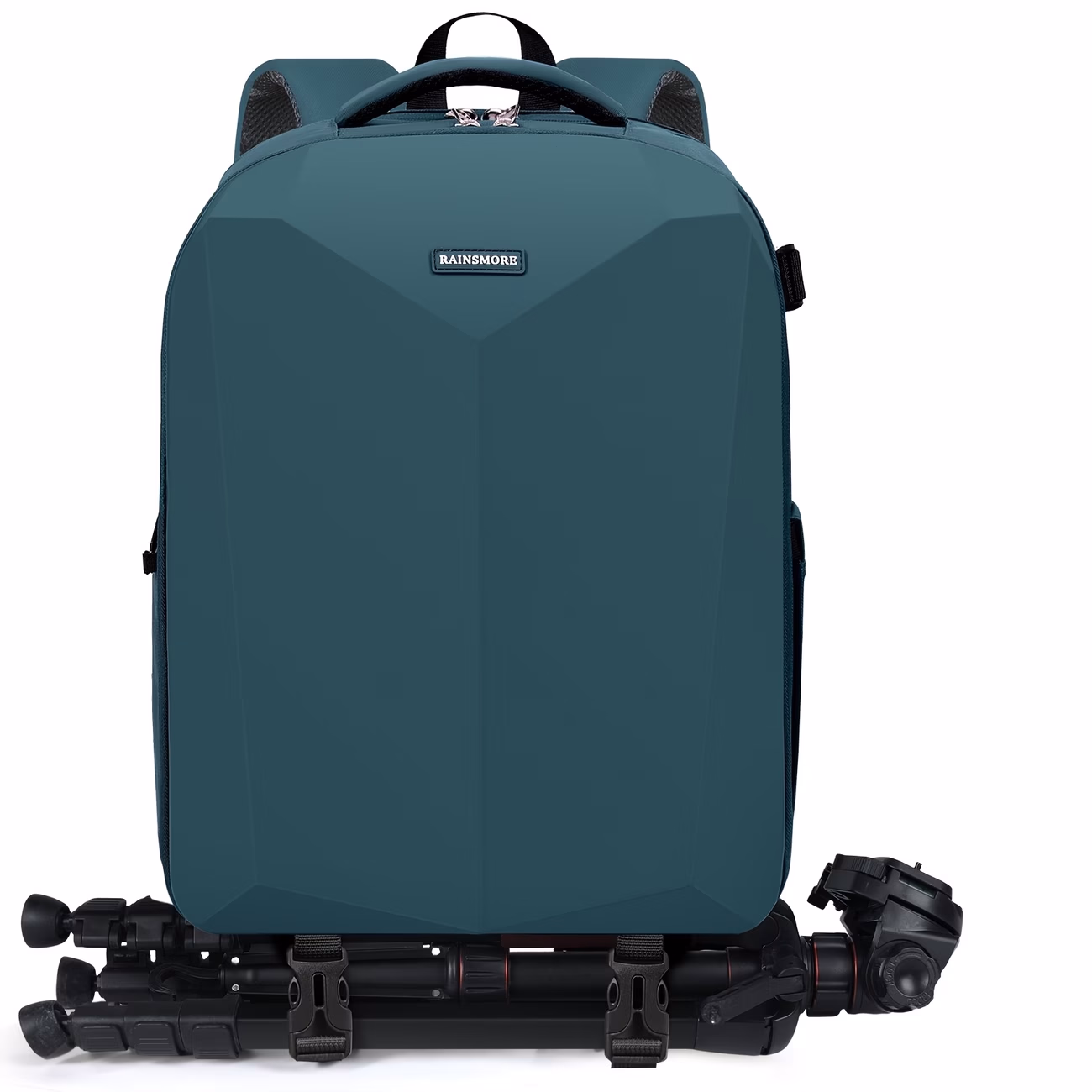 RAINSMORE Camera Backpack with Hard Shell – Suitable for Digital SLR/SLR Cameras, Featuring a Compartment for a 15.6-Inch Laptop, a Professional Photography Backpack That Includes a Lens Storage Bag