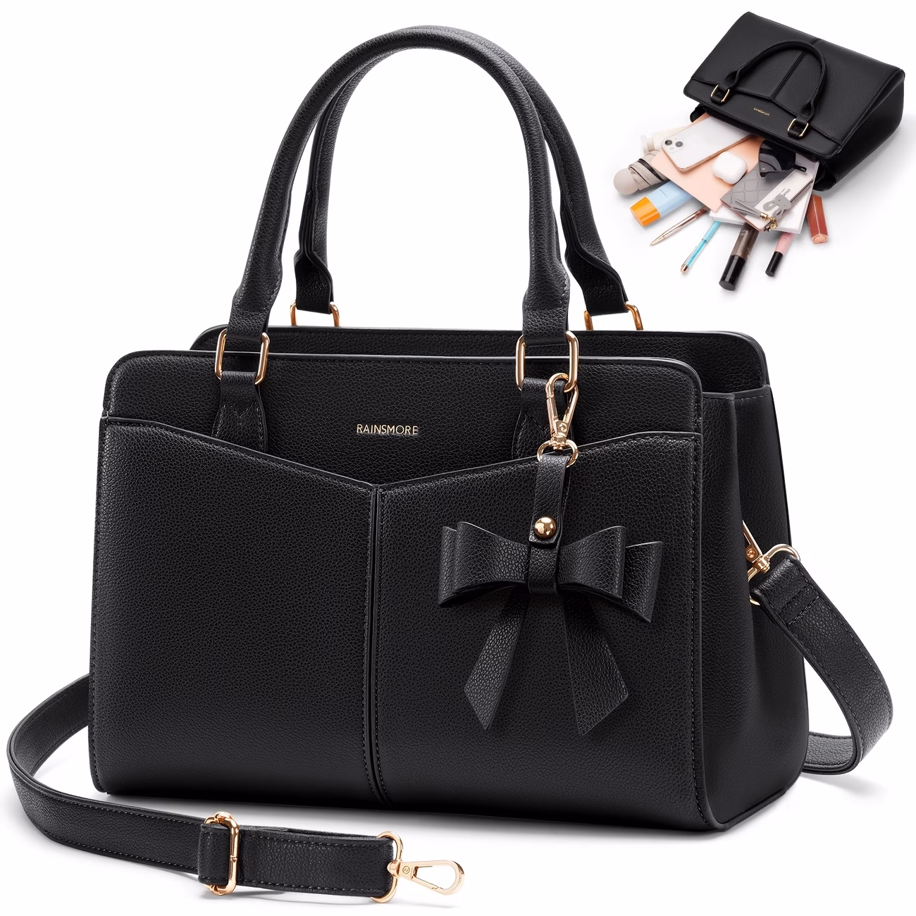 RAINSMORE Women's Crossbody Bag – Tote Bag Made of Elegant Designer Handbag, Top Handle Shoulder Bag, Casual Travel Tote