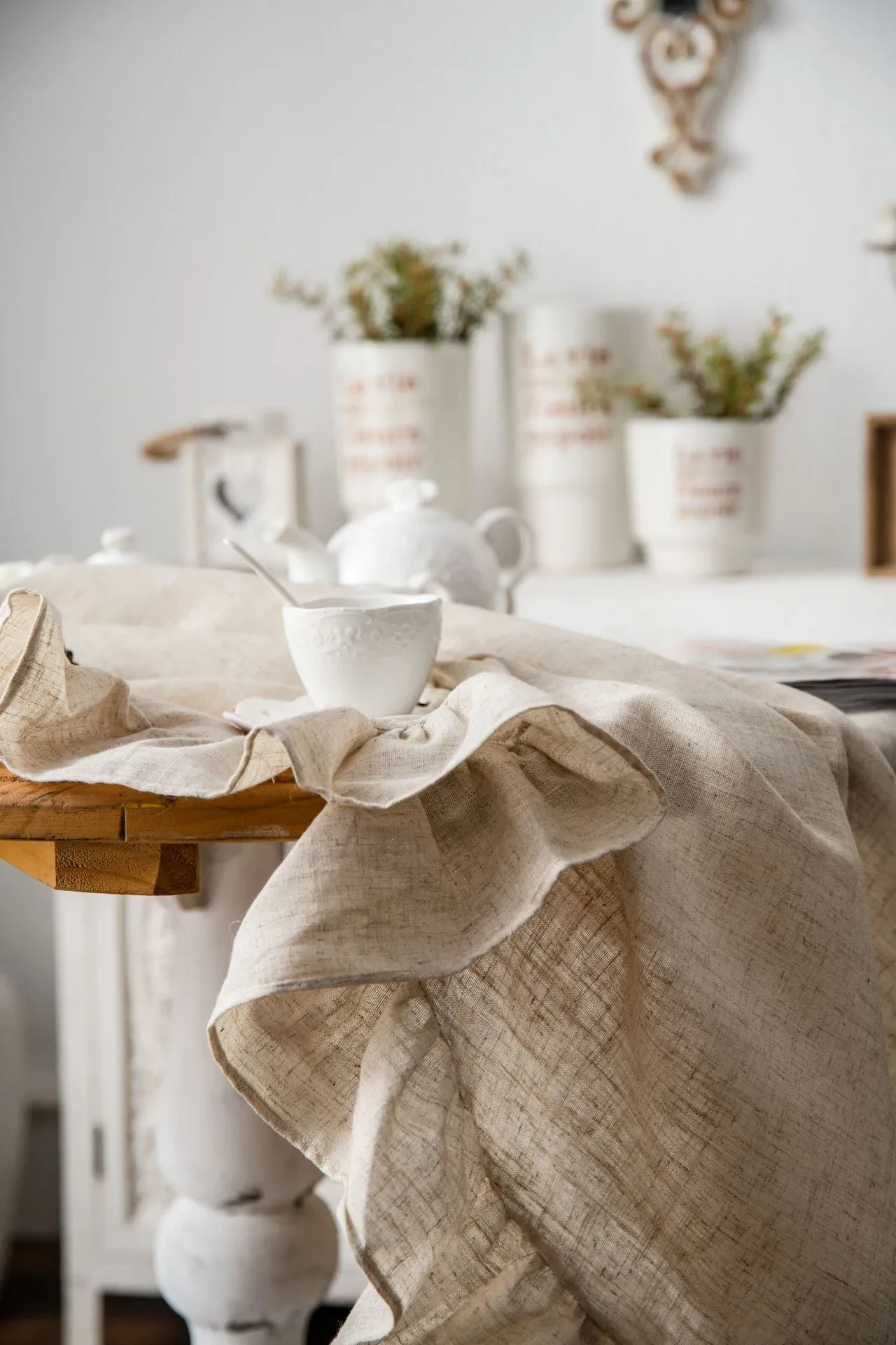 Large Linen Tablecloth