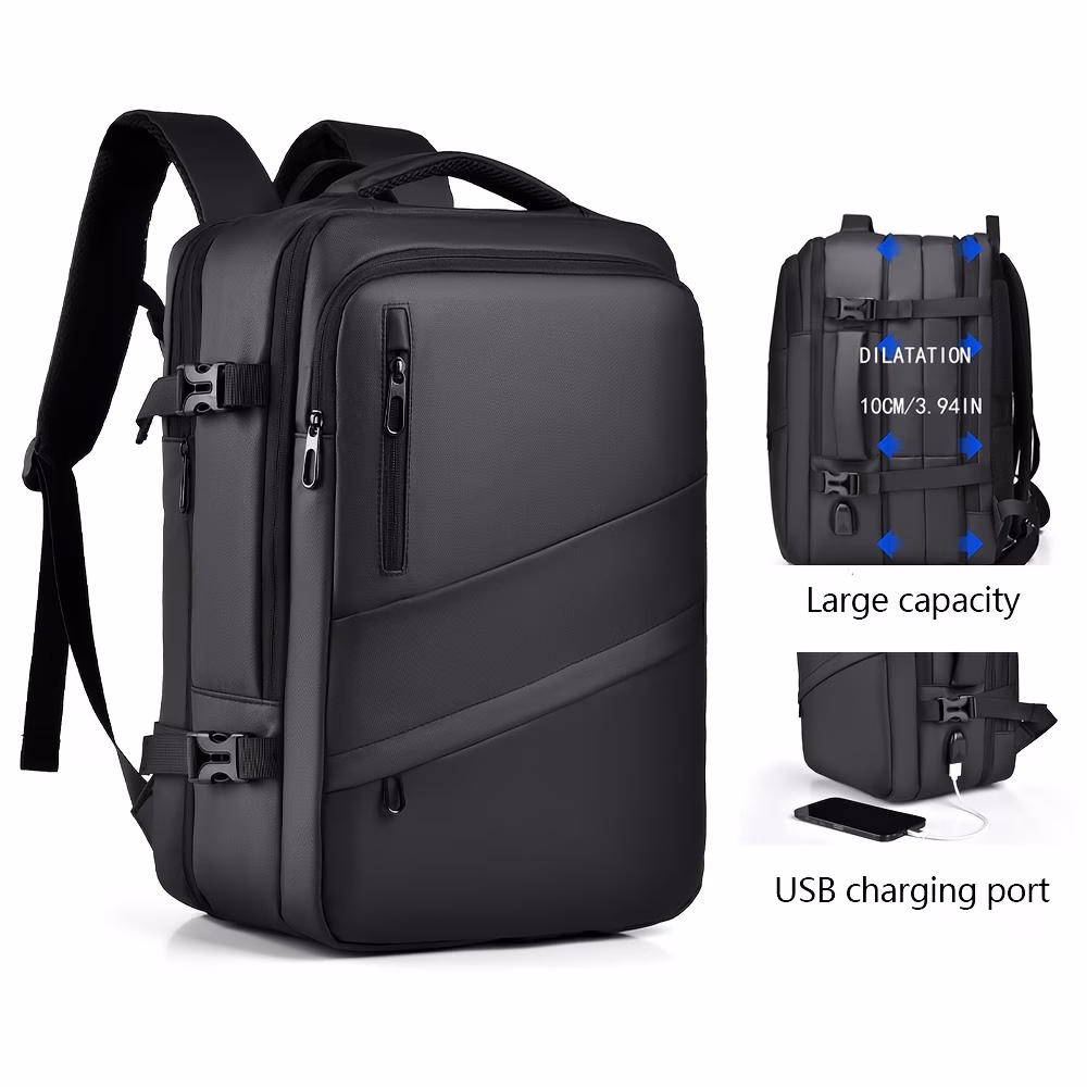 HUABUPS 1pc Expandable Travel Backpack – Business Laptop Backpack, Fits 15.6-Inch Laptop, Christmas, Valentine's Day and Thanksgiving Gifts for Men and Women
