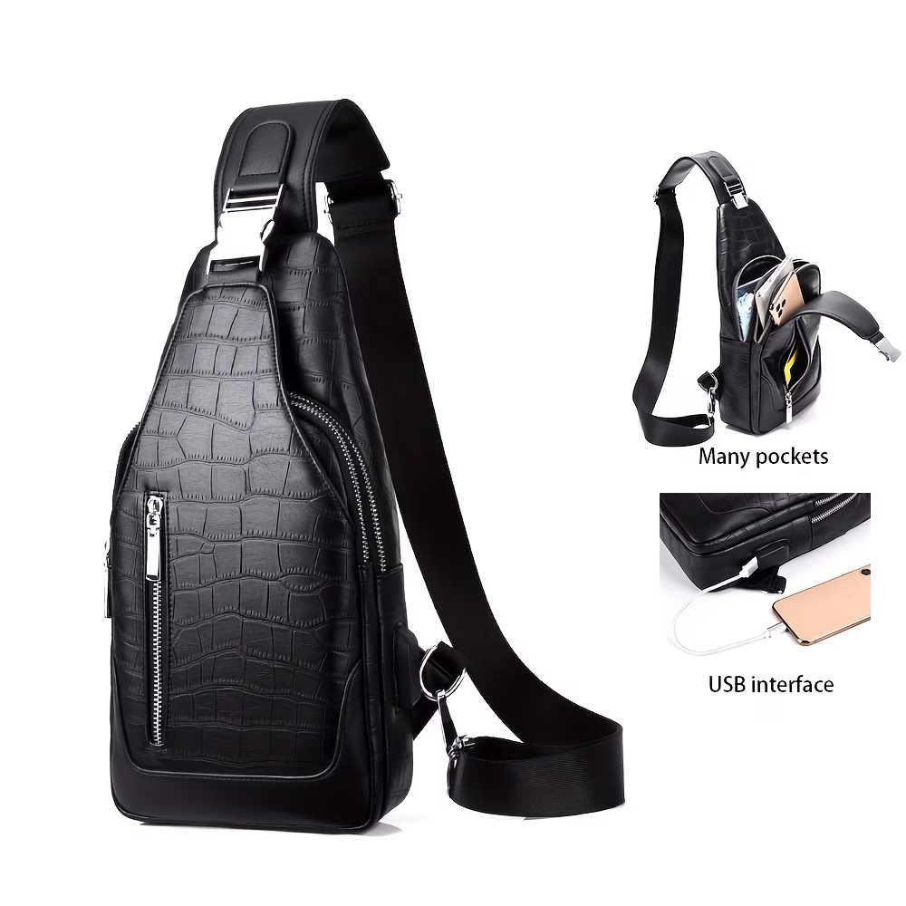 HUABUPS Men’s Crossbody Bag – Multi-Purpose Travel Sling Bag