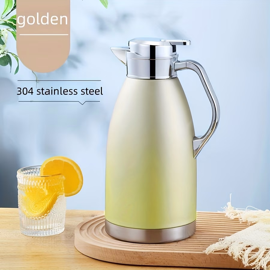 BAIJL SUS304 Stainless Steel Roman Pot Vacuum Insulated Coffee Pot – Large Capacity Teapot