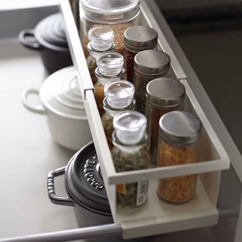 LDQ® Expandable Spice Rack – Multi-Functional Metal Shelf, Retractable Storage Rack