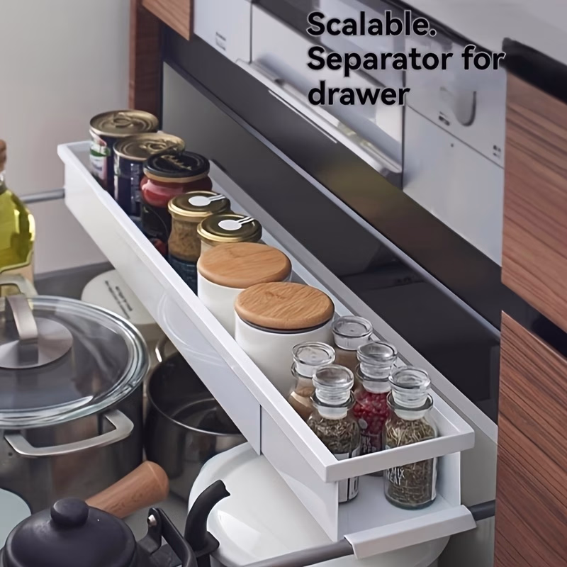 LDQ® Expandable Spice Rack – Multi-Functional Metal Shelf, Retractable Storage Rack