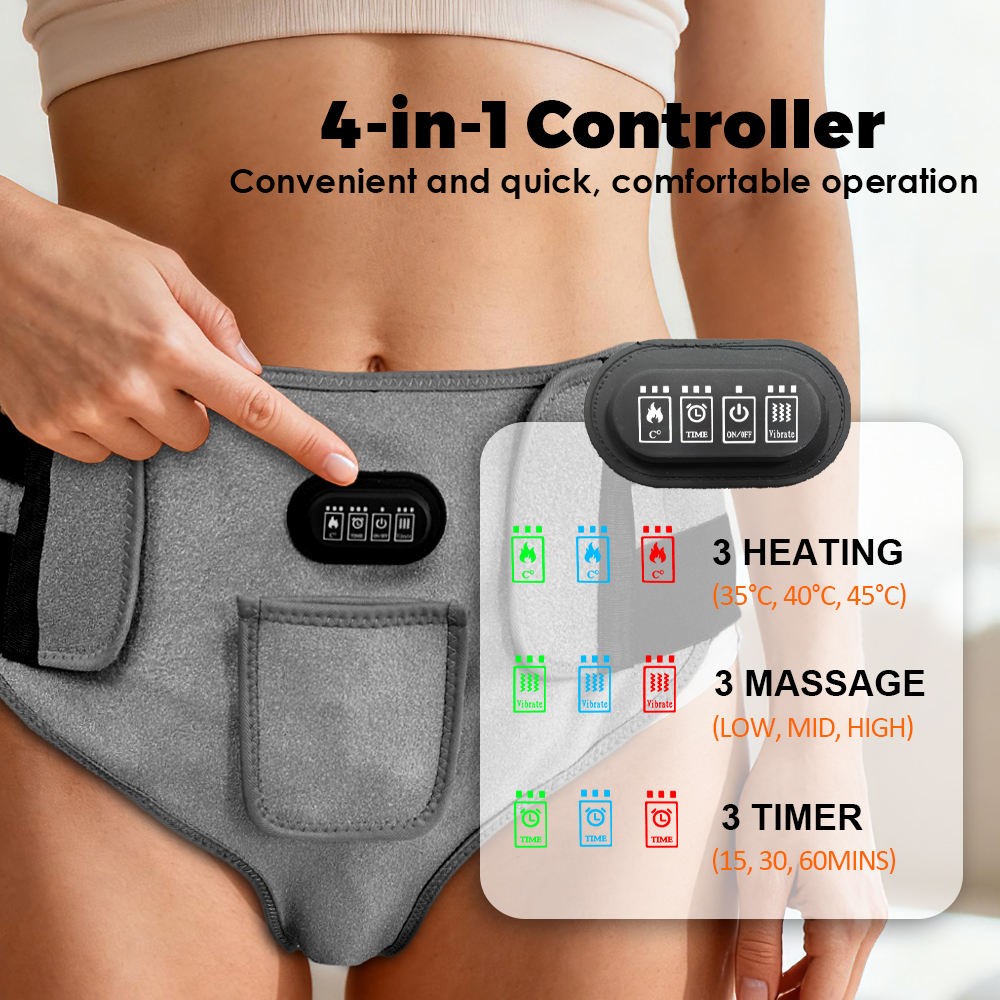 Vibration & Herbal Heating Pad Diaper for Period Cramps