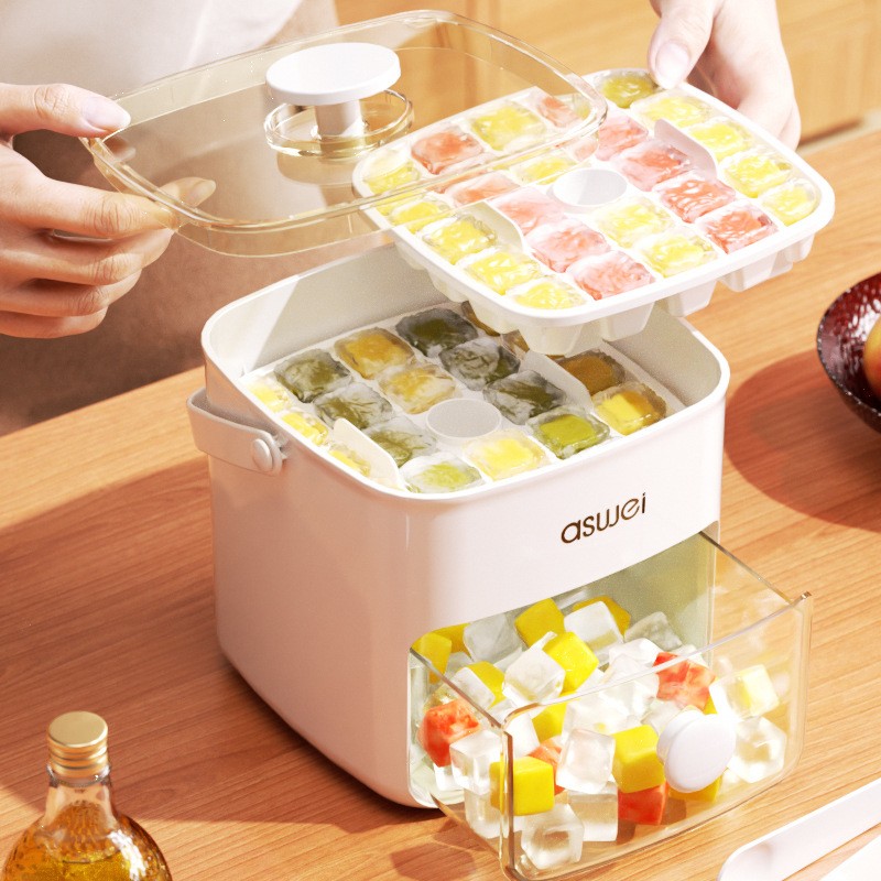 Handled Press-Type Ice Cube Tray