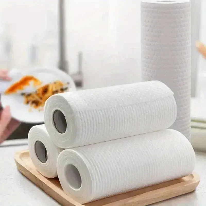 Color: Blue, Specification: 8pcs - 500/50pcs Reusable Kitchen Disposable Rags Non-Woven Cleaning Cloths Washing Dishcloths Rag Cloth Towels Non-stick Scouring Pads