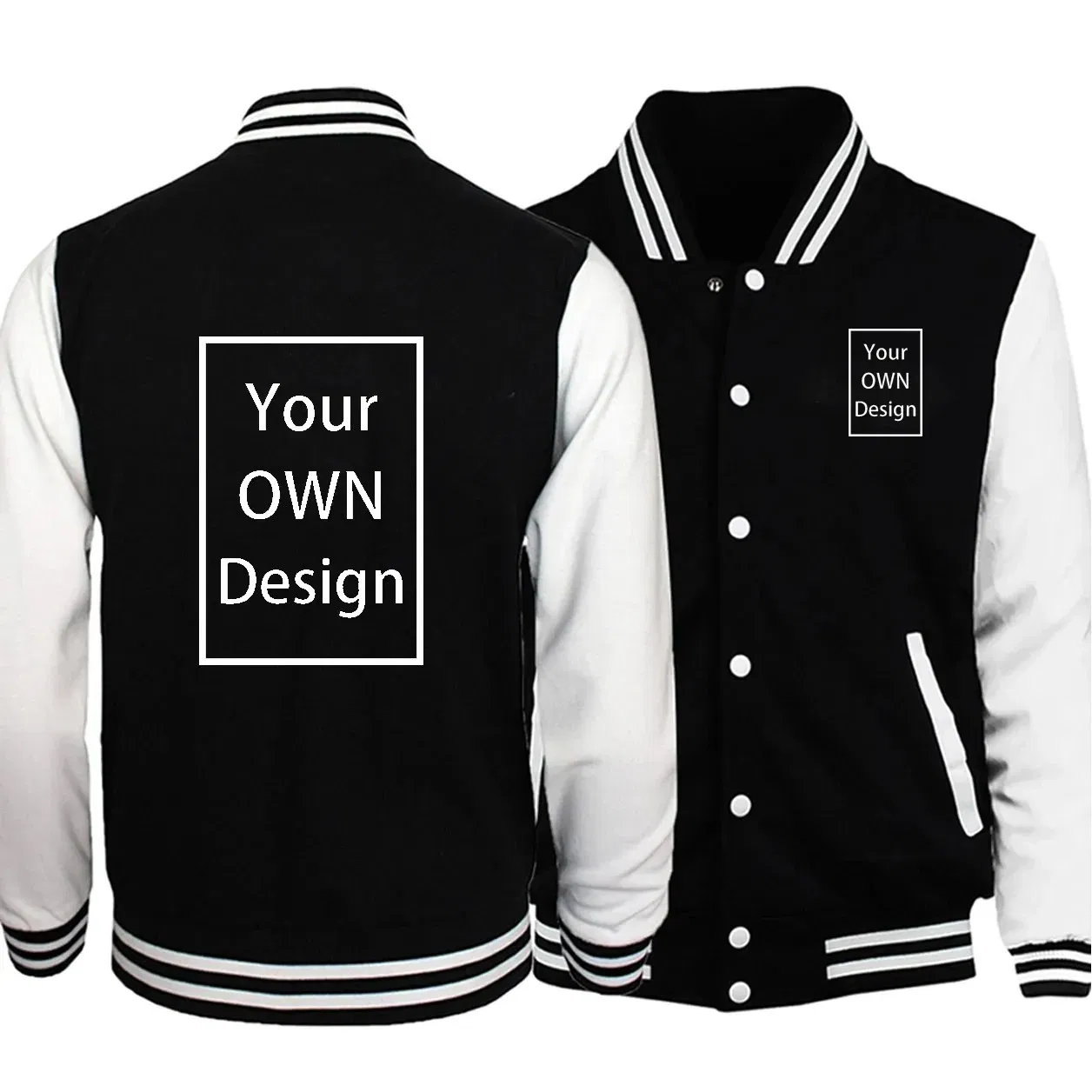 Color: black, Size: S - Customize Your Logo Men Women 2022 Jacket Coat Sweater Long-Sleeved Hoodie Funny Diy Pattern Color Autumn Summer Wintry