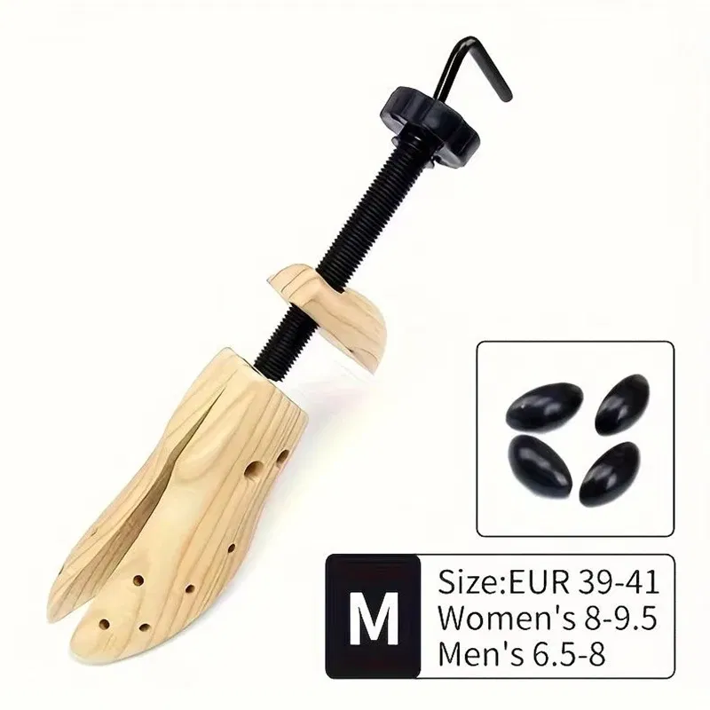 Color: Beige - 1PCS Shoe Stretcher Women & Men Wide Feet，Wood Shoe Stretcher Adjustable Large Size Shoe Expander Widener Stretch Length Width