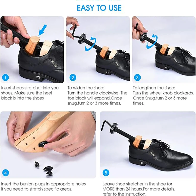 Color: Beige - 1PCS Shoe Stretcher Women & Men Wide Feet，Wood Shoe Stretcher Adjustable Large Size Shoe Expander Widener Stretch Length Width