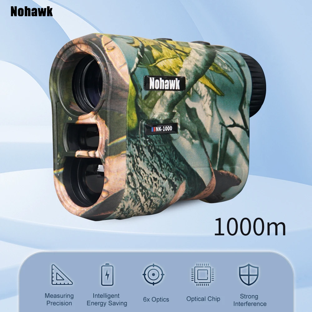Color: Green - NOHAWK Golf Laser Rangefinder USB Rechargeable with Slope Compensation For Golfer Range Finder Hunting Monocular