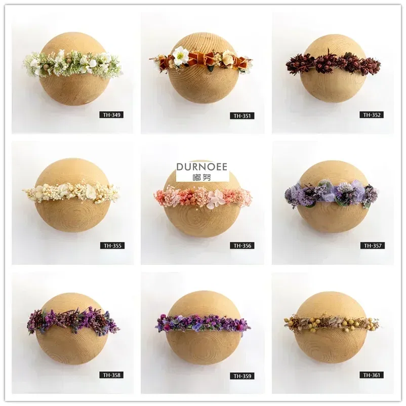 Color: Chocolate - Baby Headband Newborn Photography Flower Headbands  Baby Photo Infant Headwear