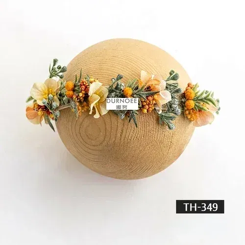 Color: Chocolate - Baby Headband Newborn Photography Flower Headbands  Baby Photo Infant Headwear