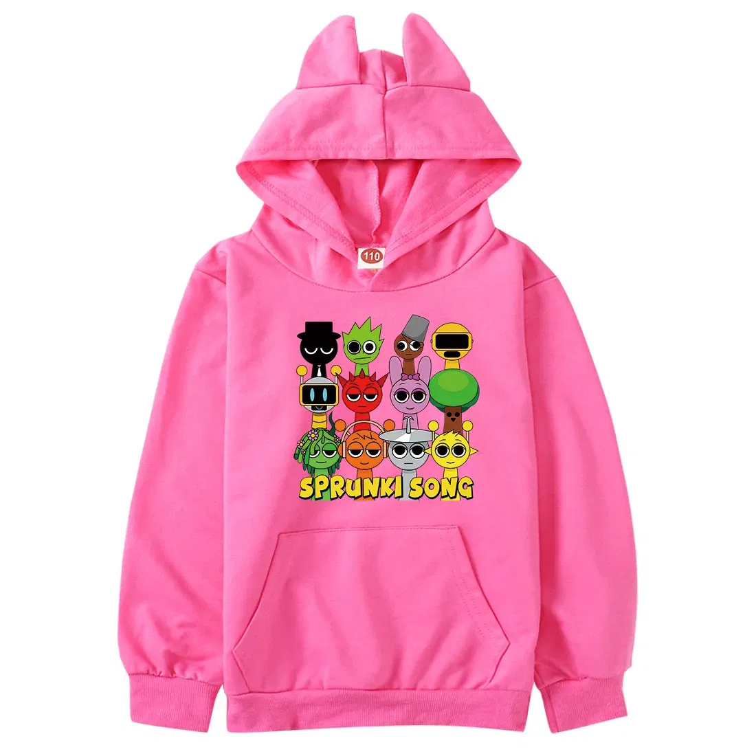 Color: Ivory, Kid Size: 9 - Sprunki Hoodie Kids Game Incredibox Clothes Baby Girls Cartoon Hooded Sweatshirt Teen Boys Spring Fall Sweater Children Clothing