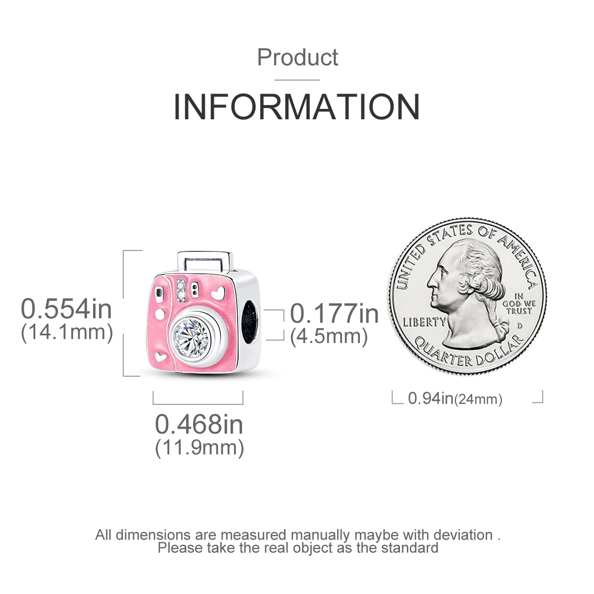 Color: GRAY - 925 Sterling Silver Pink Series Charms Love-Heart Cute Animals Beads Fit Pandora Original Bracelets Girl Jewelry Gifts Accessory