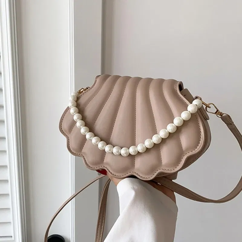 Color: green - All-matching Bag for Women Shoulder Bag Ladies Pearl Chain Handbag Evening Bags Fashion Crossbody Bag