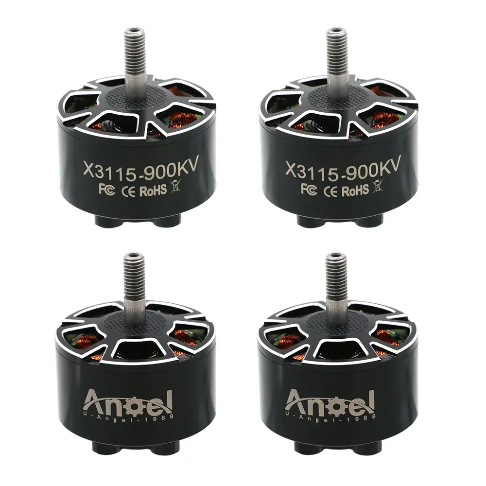 Color: Red - 4pcs/lot UAngel X3115 3115 900KV 1050KV 1200KV 6S Brushless Motor for FPV Freestyle 9inch 10inch Long Range Cinelifter RC Drones