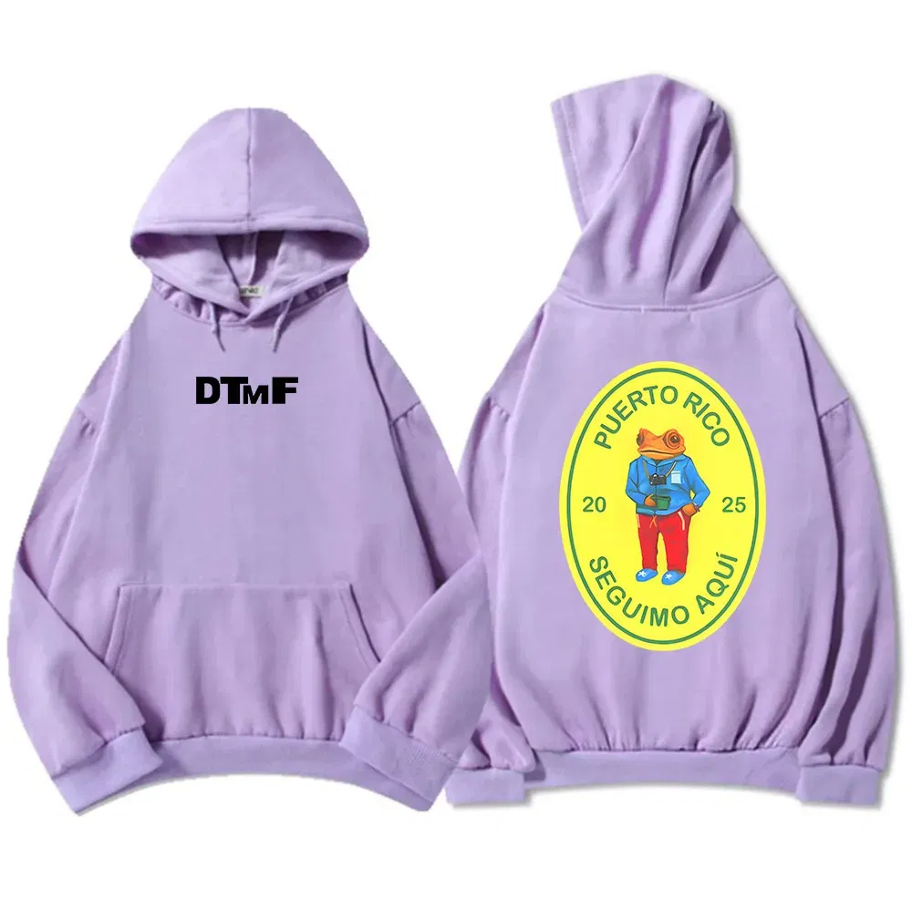 Color: WHITE, Size: XL - DTMF Deb?­ Tirar Más Fotos 2025 New Album Hoodies Bad Bunny Singer Printing Sweatshirts Men Women Clothing Sudaderas Hombre Male