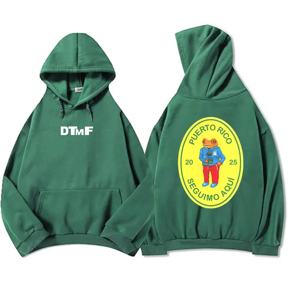 Color: WHITE, Size: XL - DTMF Deb?­ Tirar Más Fotos 2025 New Album Hoodies Bad Bunny Singer Printing Sweatshirts Men Women Clothing Sudaderas Hombre Male