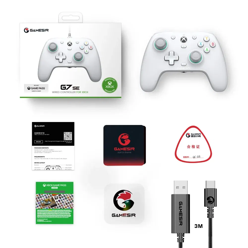Color: Black, Ships From: United States - GameSir G7 SE Xbox Gaming Controller Wired Gamepad for Xbox Series X, Xbox Series S, Xbox One, with Hall Effect Joystick