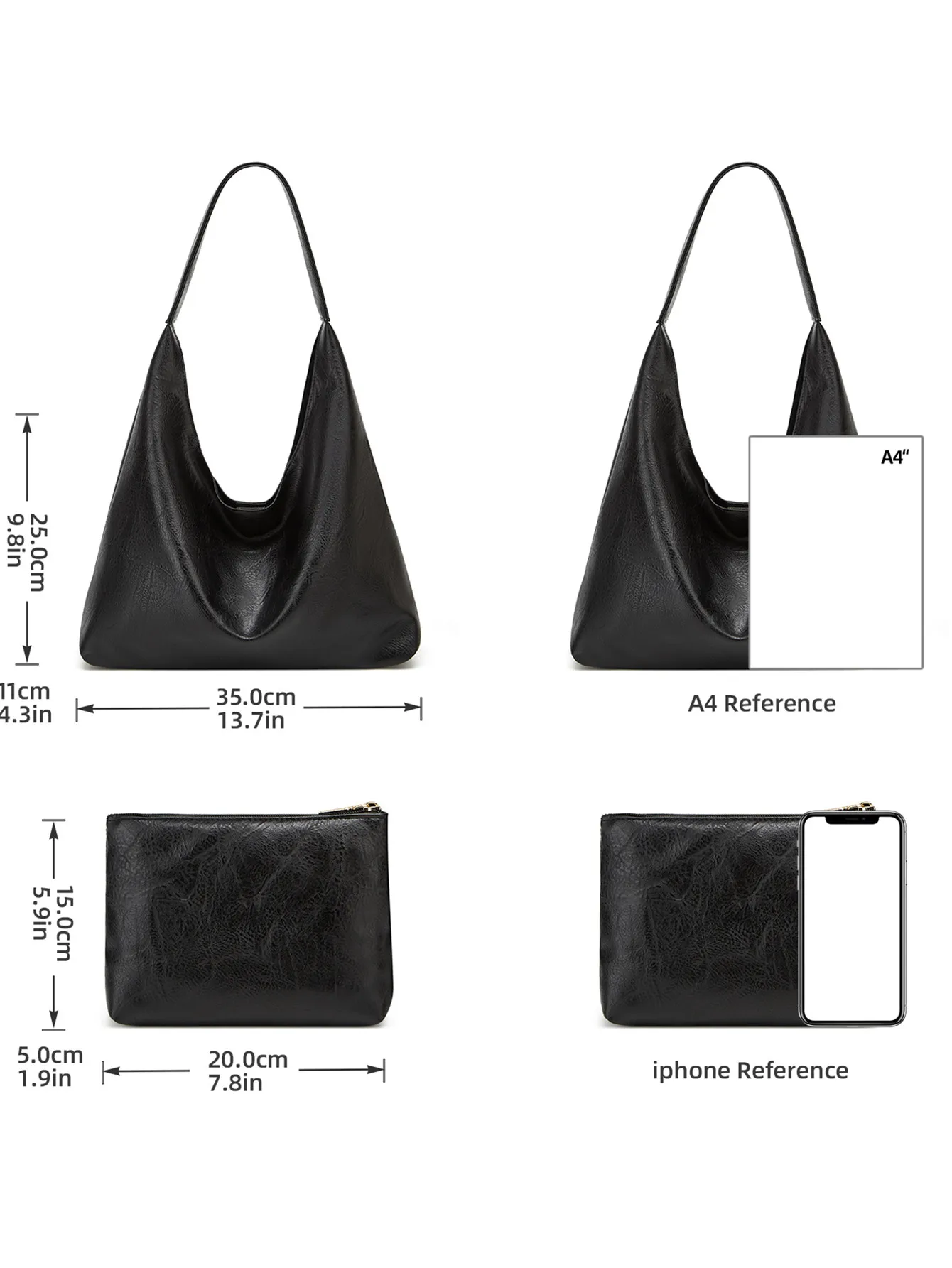 Color: Chocolate, Size: L - New Tote bag 100 hand bill of lading shoulder women's bag retro simple large bag Tote bag