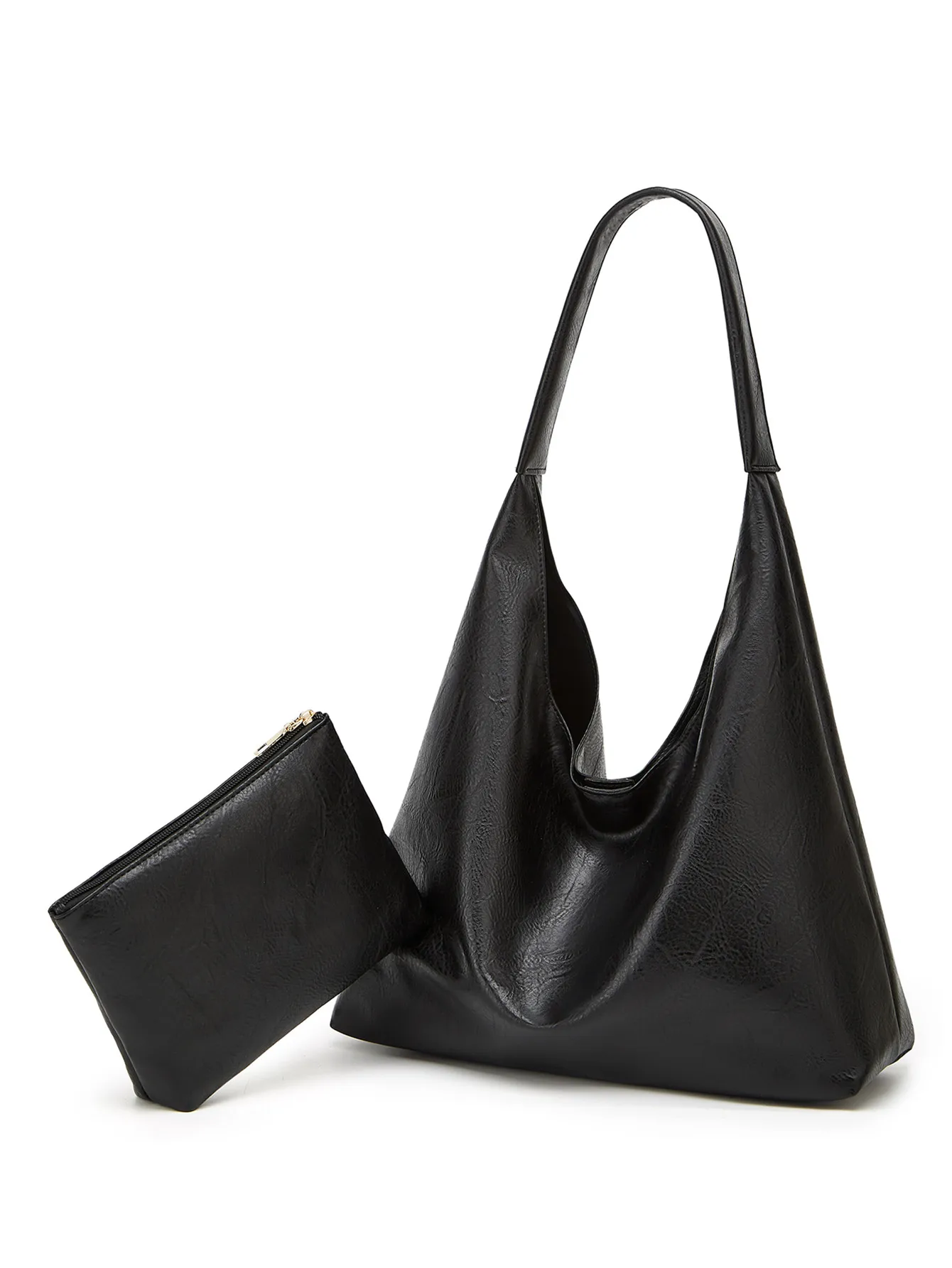 Color: Chocolate, Size: L - New Tote bag 100 hand bill of lading shoulder women's bag retro simple large bag Tote bag