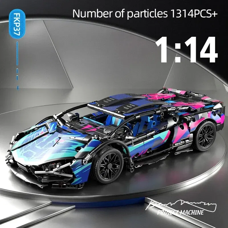 Color: Green - 67128 Cars 1314PCS Building Kits for Adults, 1:14 Scale Super Car Building Block Remote Control Car Building Kits for Men Teen
